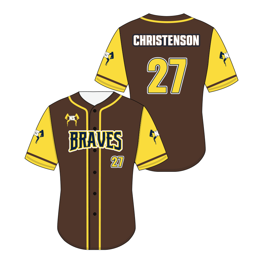 Baseball Full Button - Braves