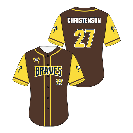 Baseball Full Button - Braves