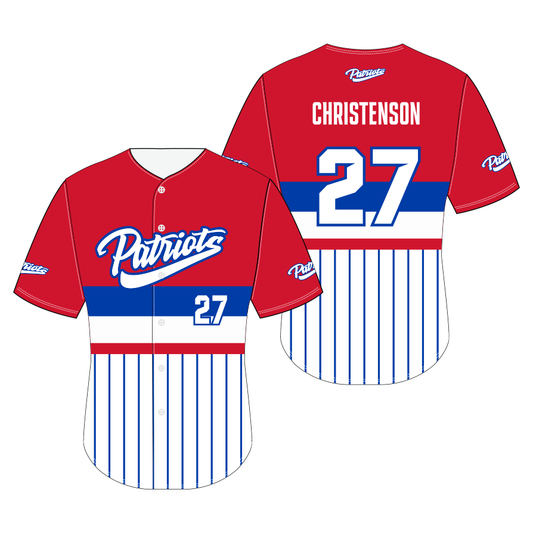 Baseball Full Button - Patriots