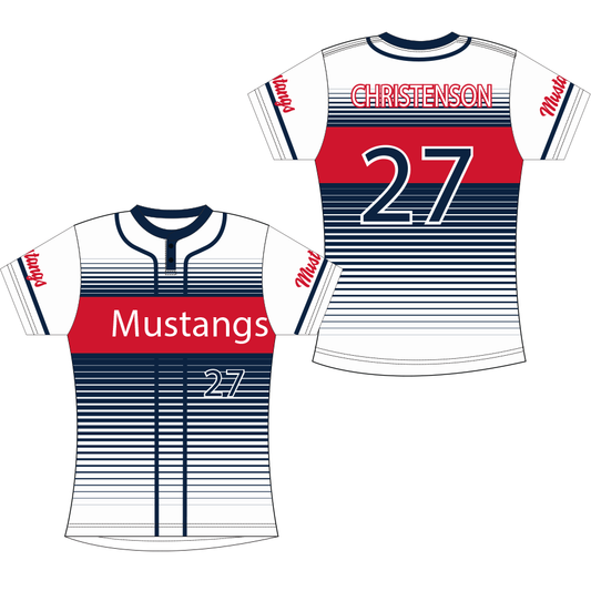 Softball 2 Buttons - Mustangs